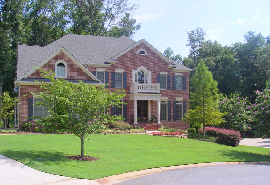 large house on slope